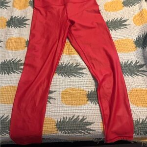 ZYIA Active Red Metallic Leggings